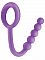 Утяжка Fetish Fantasy Elite Ball Cinch with Anal Bead на мошонку с анальной цепочкой фиолетовая
