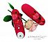 Красный бесконтактный стимулятор клитора WOMANIZER rose edition