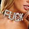 Широкий ошейник с надписью FUCK Choker