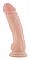 Фаллоимитатор телесного цвета на присоске - 17,5 см.