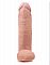 Телесный фаллоимитатор на присоске -30.5 см.