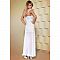 Длинная двухслойная белая сорочка FEELIA GOWN