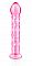 Розовый стеклянный фаллоимитатор с шишечками - 17,8 см.