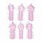Набор из 6 розовых закрытых насадок с шипами TICKLER JELLY SLEEVE SET