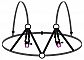 Декоративный бюстгальтер с зажимами на соски Bra with silicone nipple clamps