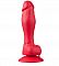 Красный анальный фаллоимитатор на присоске SHOVE UP 6INCH SILICONE DONG RED - 15,2 см.