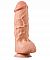 Телесный фаллоимитатор 10INCH GIANT PVC DONG WITH SUCTION CUP - 25 см.
