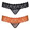 Набор из 2 разноцветных трусиков-стрингов Lacea