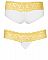 Набор из белых шортиков и трусиков-стринг Lacea с цветным ажурным поясом