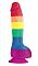 Радужный фаллоимитатор Pride Edition 6 Dildo - 21 см.