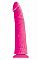 Розовый фаллоимитатор без мошонки Pleasures Thin 8 Dildo - 20 см.