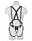 Страпон-система с чёрной насадкой 10 Hollow Strap-On Suspender System - 25 см.