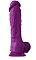 Фиолетовый фаллоимитатор на присоске ColourSoft 8 Soft Dildo - 23,5 см.