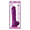 Фиолетовый фаллоимитатор на присоске ColourSoft 8 Soft Dildo - 23,5 см.