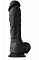Чёрный фаллоимитатор на присоске ColourSoft 8 Soft Dildo - 23,5 см.