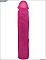 Ярко-розовый гелевый фаллоимитатор - 24 см.
