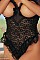 Боди из эластичного кружева с открытой грудью