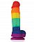 Радужный фаллоимитатор Colours Pride Edition 5 Dildo - 17,8 см.