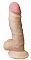 Телесный вибратор из неоскин REAL Standard - 12 см.