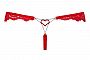 Ажурные трусики-стринги с украшением в форме сердца на задней части