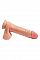 Силиконовый фаллоимитатор с двойной структурой материала REAL