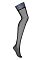 Чулки под пояс с контрастным узором в виде волн