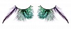 Ресницы зелёные перья