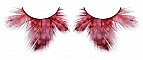 Ресницы тёмно-красные перья