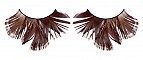 Ресницы коричневые перья