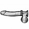 Кольцо на пенис из искусственной кожи на клепках (3,5-5,5см) SNAP COCK RING BLM1713