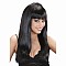 Парик Beautiful - длинные прямые волосы с челкой, Коричневый