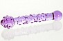 Нежно-фиолетовый стеклянный фаллоимитатор с шишечками