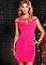 Kоктейльное платье DRESS WITH CUTOUT CHEST PINK L 882673-PINK-L