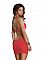 Платье с золотыми цепочками DRESS WITH ABSTRACT CUTOUTS RED M 882674-RED-M
