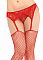 Кружевной комплект с чулками Leg Avenue, Размер XXL, XXL, Розовый