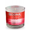 �������� ��������� �����  DONA Kissable Massage Candle Strawberry Souffle 135 �