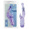 Фиолетовый вибратор с клиторальным стимулятором Crystal Naughty Dolphin Фиолетовый вибратор с клиторальным стимулятором Crystal Naughty Dolphin