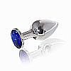   Butt Plug Silver Small Blue