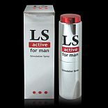 <strong>Спрей-стимулятор для мужчин Lovespray Active - 18 мл.</strong> <br />
Спрей с возбуждающим эффектом легко и быстро наносится на головку полового члена и мгновенно впитывается, вызывая активный приток крови и приятное чувство тепла.  Благодаря LOVESPRAY ACTIVE у мужчин повышается чувствительность эрогенных зон, усиливается эрекция и желание. Ощущения во время оргазма становятся более яркими.
<br><br>LOVESPRAY ACTIVE для мужчин смягчает и тонизирует нежную кожу полового органа. Эффект от нанесения спрея длится 15-30 минут. Яркость и длительность действия прямо зависит от количества нанесенного средства. Доза подбирается индивидуально, начиная с минимальной (одно нажатие).
<br><br>Все средства серии "LOVESPRAY ACTIVE" совместимы с изделиями из латекса и синтетических материалов. Современный флакон обеспечивает удобное нанесение и надежное хранение. <div class="charTableblock"> </div> Спрей-стимулятор для мужчин Lovespray Active - 18 мл. 
Спрей с возбуждающим эффектом легко и быстро наносится на головку полового члена и мгновенно впитывается, вызывая активный приток крови и приятное чувство тепла.  Благодаря LOVESPRAY ACTIVE у мужчин повышается чувствительность эрогенных зон, усиливается эрекция и желание. Ощущения во время оргазма становятся более яркими.
<br><br>LOVESPRAY ACTIVE для мужчин смягчает и тонизирует нежную кожу полового органа. Эффект от нанесения спрея длится 15-30 минут. Яркость и длительность действия прямо зависит от количества нанесенного средства. Доза подбирается индивидуально, начиная с минимальной (одно нажатие).
<br><br>Все средства серии "LOVESPRAY ACTIVE" совместимы с изделиями из латекса и синтетических материалов. Современный флакон обеспечивает удобное нанесение и надежное хранение.