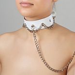 <strong>Ошейник белый с металлической цепочкой по окружности и с цепочкой-поводком 3117-3</strong> <br />
Ошейник белый, с металлической цепочкой по окружности и с цепочкой-поводком. <div class="charTableblock"><div><span>Материал</span>: кожзам</div><div><span>Цвет</span>: белый</div></div> Ошейник белый с металлической цепочкой по окружности и с цепочкой-поводком 3117-3
Ошейник белый, с металлической цепочкой по окружности и с цепочкой-поводком.