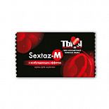 <strong>Возбуждающий крем Sextaz-M для мужчин в одноразовой упаковке - 1,5 гр.</strong> <br />
  Через несколько минут после втирания крема в половой член усиливается как сексуальное желание, так и эрекция. <div class="charTableblock"><div><span>Основа</span>: водная</div><div><span>Особенности</span>: для мужчин; вагинальная; возбуждающая</div><div><span>Объем, мл</span>: до 5</div><div><span>Объем, мл</span>: 1.5</div></div> Возбуждающий крем Sextaz-M для мужчин в одноразовой упаковке - 1,5 гр. 
  Через несколько минут после втирания крема в половой член усиливается как сексуальное желание, так и эрекция.