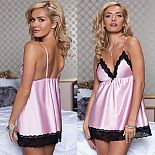 <strong>Пижама бэби-долл и трусики</strong> <br />
Воздушный бэби-долл из блестящего атласа. <div class="charTableblock"><div><span>Размер</span>: S (42-44); M (44-46); L (46-48)</div><div><span>Цвет</span>: другой</div><div><span>Производитель</span>: Seven`til Midnight, США</div><div><span>В наличии</span>: M, фиолетовый; L, фиолетовый; S, фиолетовый; M, синий; S, синий; L, синий</div></div> Пижама бэби-долл и трусики
Воздушный бэби-долл из блестящего атласа.