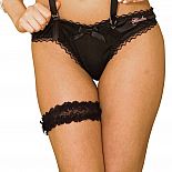 <strong>Ажурная подвязка на ножку Hustler</strong> <br />
Пикантная деталька женского гардероба - подвязка на ногу из кружев, украшенная маленьким бантиком и английской буковкой Н. <div class="charTableblock"><div><span>Размер</span>: S (42-44); M (44-46); L (46-48)</div><div><span>Цвет</span>: черный</div><div><span>Производитель</span>: Hustler Lingerie, США</div><div><span>В наличии</span>: S-M-L, черный</div></div> Ажурная подвязка на ножку Hustler
Пикантная деталька женского гардероба - подвязка на ногу из кружев, украшенная маленьким бантиком и английской буковкой Н.