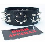 <strong>Ошейник широкий с шипами 55013ars</strong> <br />
<div class="charTableblock"><div><span>Материал</span>: кожа</div><div><span>Цвет</span>: черный</div></div> Ошейник широкий с шипами 55013ars