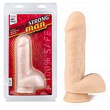 <strong>Реалистичный фаллоимитатор Strong Man с мошонкой - 13.5 см.</strong> <br />
Реалистичный фаллоимитатор из специально созданного нежнейшего материала, имитирующего кожу человека. <div class="charTableblock"><div><span>Длина, см</span>: 13.5</div><div><span>Диаметр, см</span>: 3.5</div><div><span>Материал</span>: TPE / TPR</div><div><span>Цвет</span>: телесный</div><div><span>Особенности</span>: на присоске; с мошонкой</div><div><span>Длина, см</span>: 13-16</div><div><span>Диаметр, см</span>: 3</div><div><span>Производитель</span>: Erotic Fantasy, Швейцария</div></div> Реалистичный фаллоимитатор Strong Man с мошонкой - 13.5 см. 
Реалистичный фаллоимитатор из специально созданного нежнейшего материала, имитирующего кожу человека.