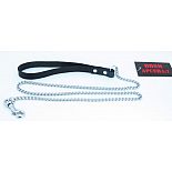 <strong>Металлический поводок с кожаной петлёй</strong> <br />
Поводок изготовлен из натуральной кожи. <div class="charTableblock"><div><span>Материал</span>: металл</div><div><span>Цвет</span>: черный</div><div><span>Производитель</span>: БДСМ арсенал, Россия</div></div> Металлический поводок с кожаной петлёй
Поводок изготовлен из натуральной кожи.