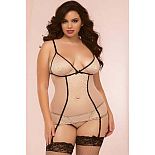 <strong>Полупрозрачная сорочка с контрастными линиями</strong> <br />
Мягкое бюстье без косточек с кружевом и контрастной отделкой. <div class="charTableblock"><div><span>Размер</span>: 1X (50-52); 2X (52-54)</div><div><span>Цвет</span>: телесный</div><div><span>Производитель</span>: Seven`til Midnight, США</div><div><span>В наличии</span>: 1X-2X, телесный</div></div> Полупрозрачная сорочка с контрастными линиями
Мягкое бюстье без косточек с кружевом и контрастной отделкой.