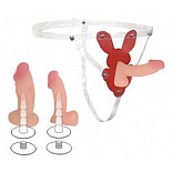 <strong>Женский страпон с двумя сменными насадками.</strong> <br />
Женский страпон с двумя сменными насадками. В комплекте пластиковые трусики, две сменные насадки фаллопротезы из силикона. <div class="charTableblock"><div><span>Материал</span>: силикон</div><div><span>Цвет</span>: телесный</div><div><span>Особенности</span>: комплект</div></div> Женский страпон с двумя сменными насадками.
Женский страпон с двумя сменными насадками. В комплекте пластиковые трусики, две сменные насадки фаллопротезы из силикона.