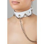 <strong>Белый ошейник с цепью </strong> <br />
Изготовлен из натуральной кожи с велюровой подкладкой. <div class="charTableblock"><div><span>Материал</span>: кожа</div><div><span>Цвет</span>: белый</div><div><span>Производитель</span>: Sitabella, Россия</div></div> Белый ошейник с цепью
Изготовлен из натуральной кожи с велюровой подкладкой.