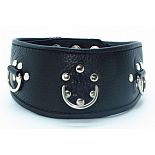 <strong>Чёрный кожаный ошейник с полукольцами и клёпками</strong> <br />
Чёрный кожаный ошейник с полукольцами и клёпками. <div class="charTableblock"><div><span>Материал</span>: кожа</div><div><span>Цвет</span>: черный</div><div><span>Производитель</span>: БДСМ арсенал, Россия</div></div> Чёрный кожаный ошейник с полукольцами и клёпками
Чёрный кожаный ошейник с полукольцами и клёпками.